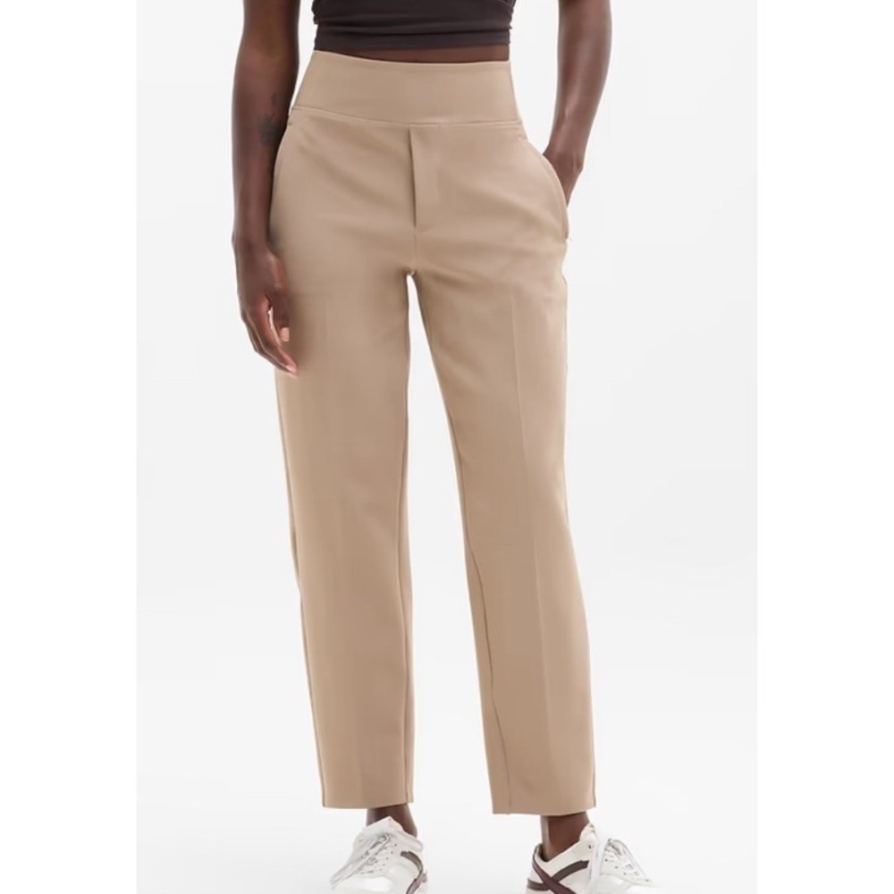 Athleta Endless High Rise Pants Womens 2/P Savanna Straight Stretch Work Travel
